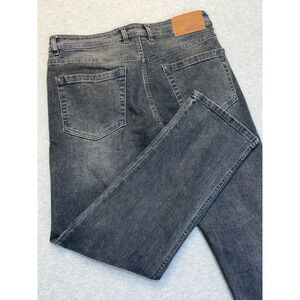 Hackett London Tailored Fit Black Straight Leg Jeans Mens Size 34 Gray Denim